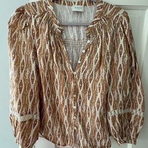 WRAP London Women's Brown Patterned Top